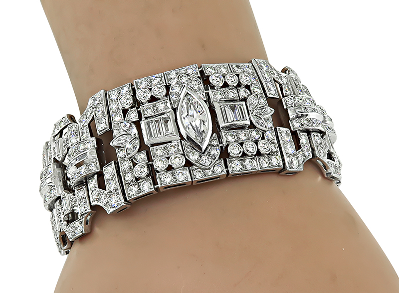 Estate 19.00ct Diamond Platinum Bracelet