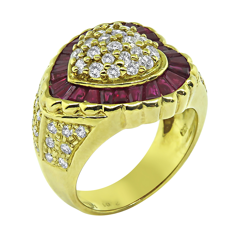Diamond Ruby Gold Ring