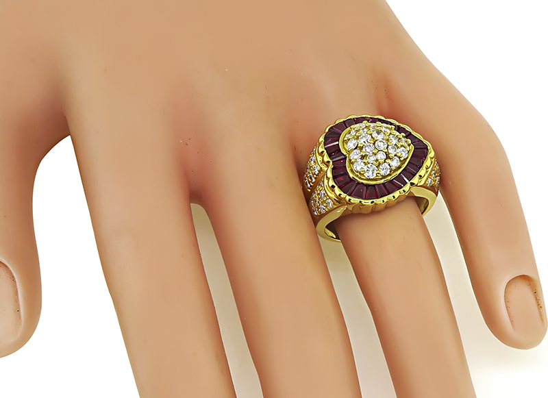 Diamond Ruby Gold Ring