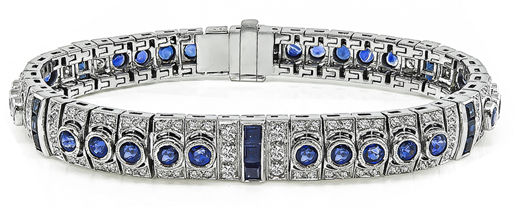 Estate 3.50ct Sapphire 2.25ct Diamond Bracelet