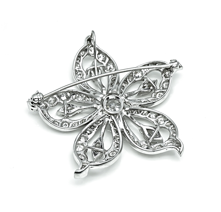 1950s 3.15cttw Diamond Platinum Star Pin / Pendant