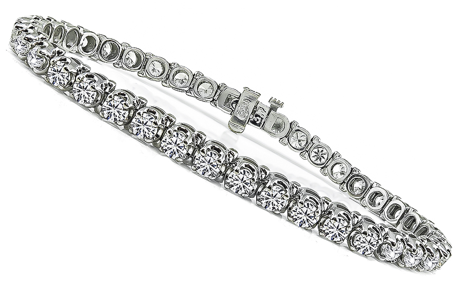 Estate 10.00ct Diamond Tennis Bracelet