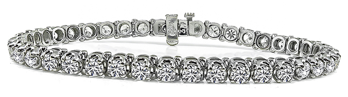 Estate 10.00ct Diamond Tennis Bracelet