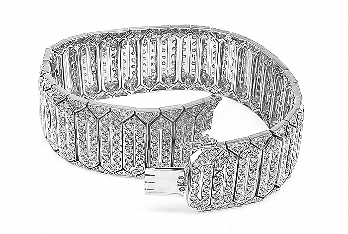 Estate 7.50ct Diamond Gold Bracelet