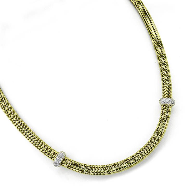 Estate 0.68ct Diamond Gold Necklace