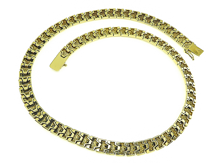 Estate 1.10ct Diamond Gold Chain Necklace
