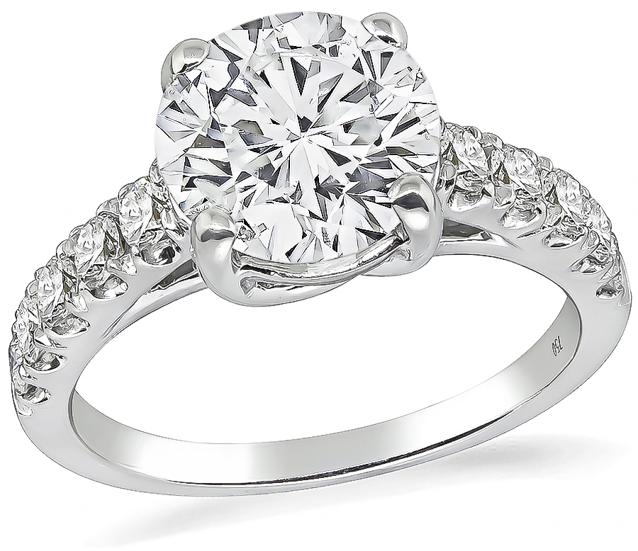 Estate EGL Certified 2.07ct Diamond Engagement Ring