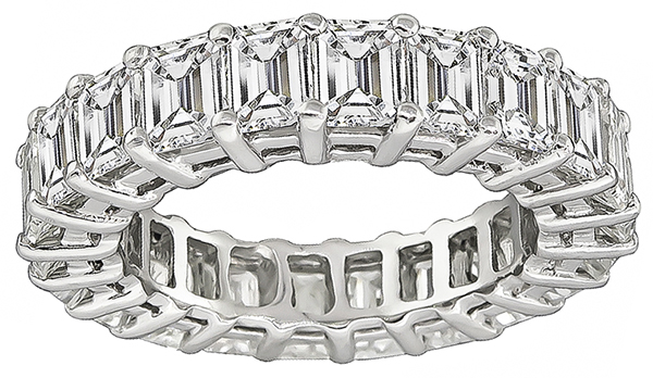 Estate 6.85ct Diamond Eternity Wedding Band