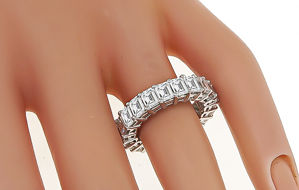 Estate 6.85ct Diamond Eternity Wedding Band