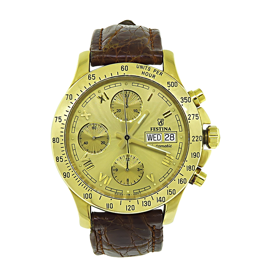 Estate Festina Automatic Gold Watch