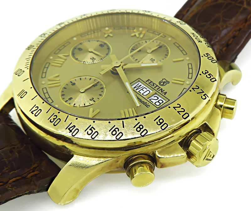 Estate Festina Automatic Gold Watch