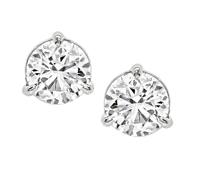 Estate 1.20cttw Diamond Stud Earrings