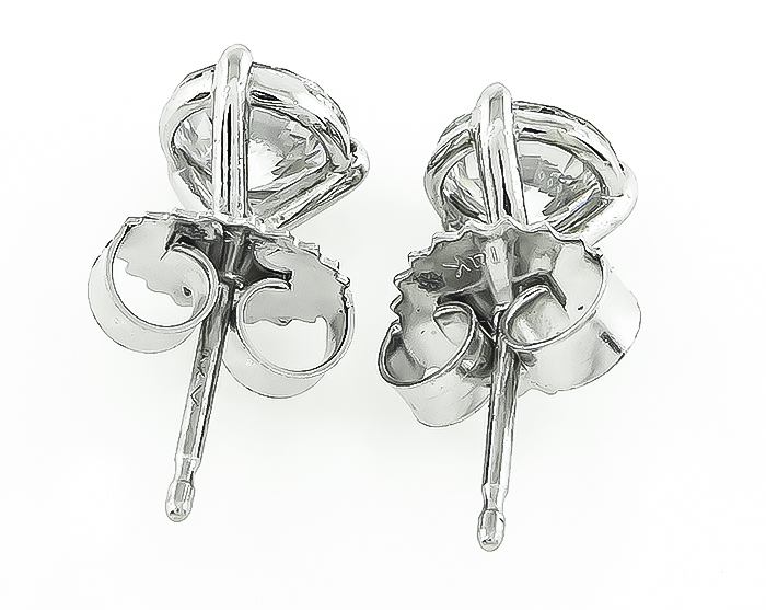 Estate 1.20cttw Diamond Stud Earrings