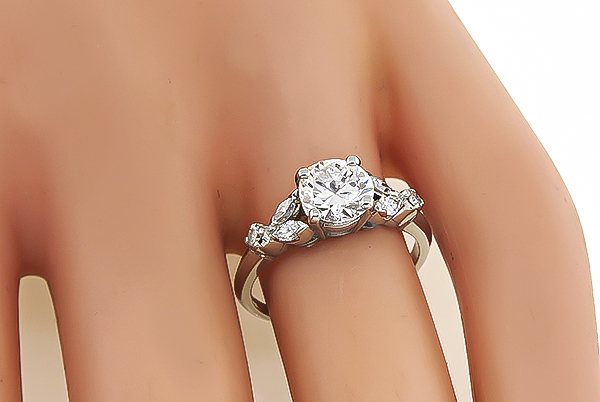 Estate GIA Certified 0.89ct Diamond Engagement Ring