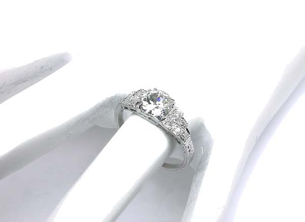 Estate GIA Certified 1.00ct Diamond Engagement Ring