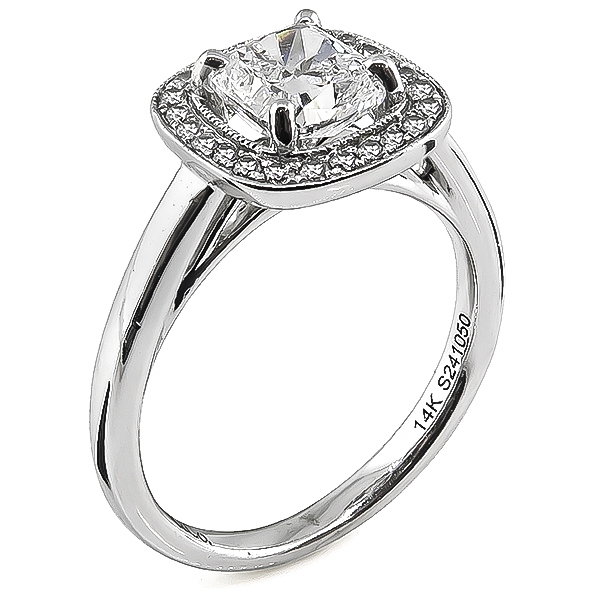 Estate GIA Certified 1.01ct Diamond Engagement Ring