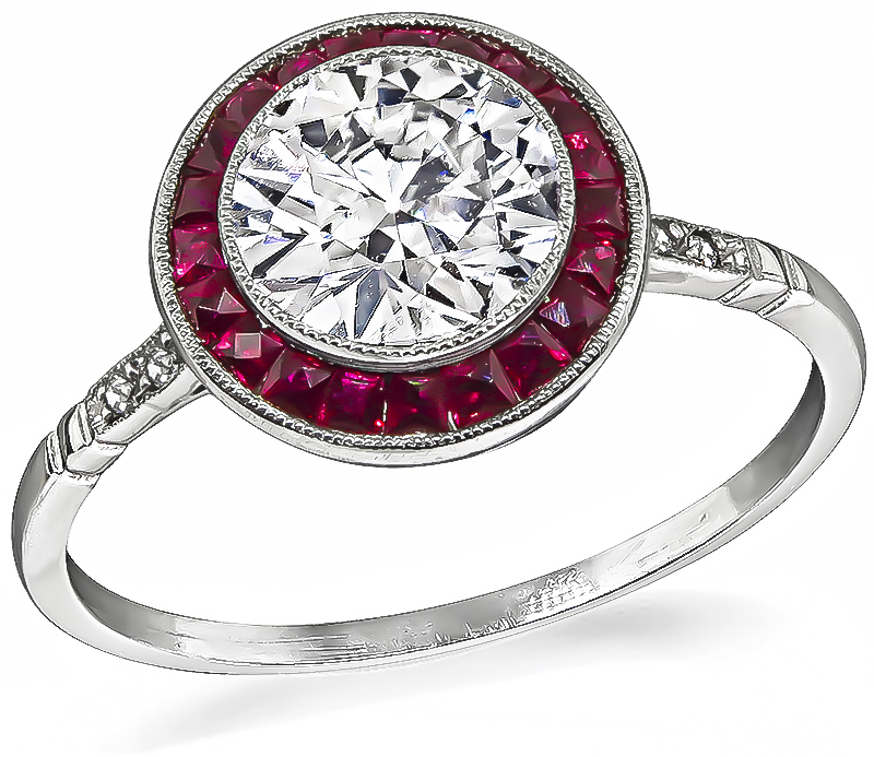 Estate GIA Certified 1.05ct Diamond Engagement Ring