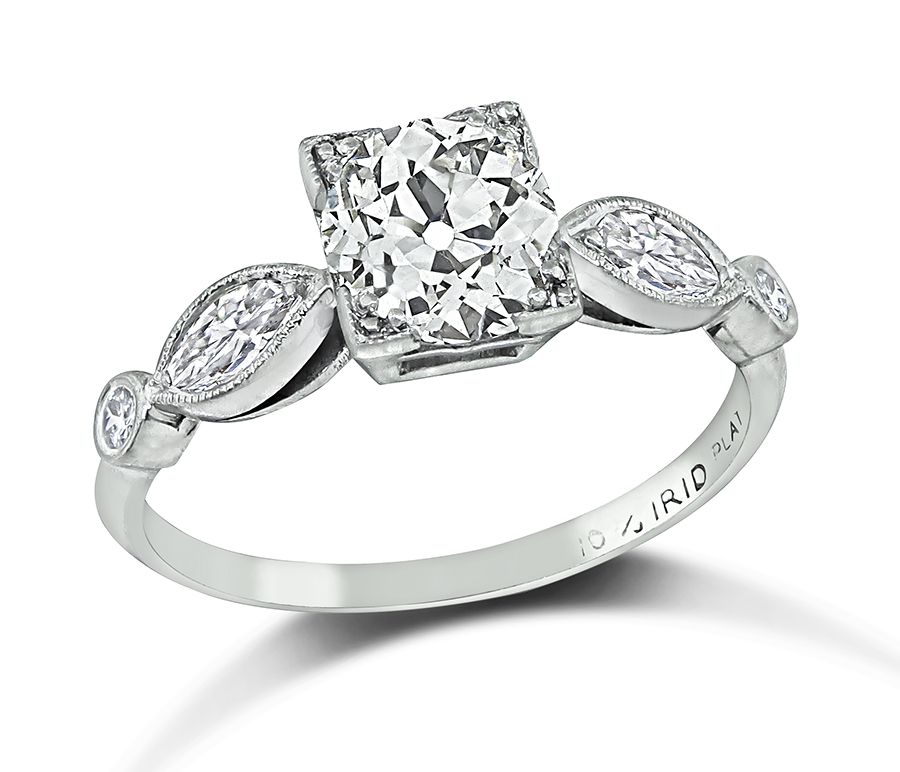 Estate GIA Certified 1.21ct Diamond Engagement Ring