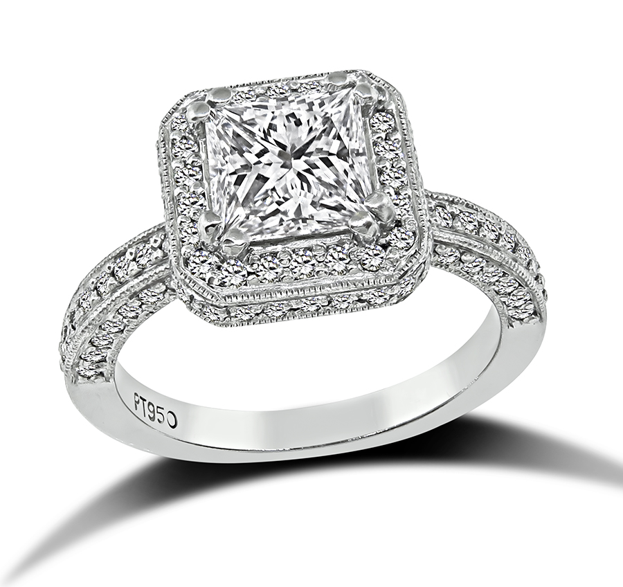 Estate GIA Certified 1.22ct Diamond Engagement Ring