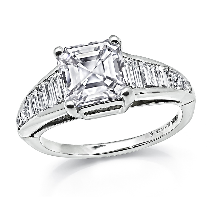 Estate GIA Certified 1.61ct Diamond Engagement Ring