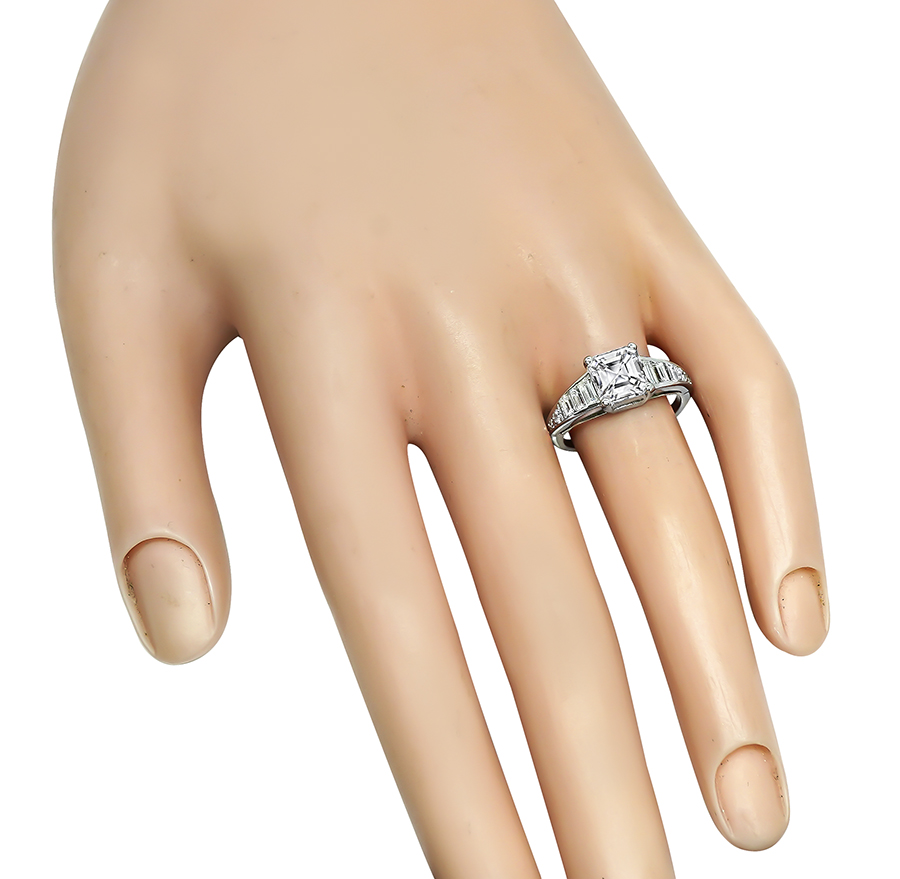 Estate GIA Certified 1.61ct Diamond Engagement Ring