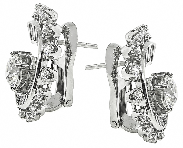Estate GIA Certified 1.83ct Diamond Earrings