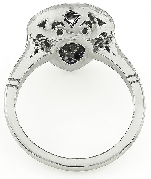 GIA Certified 1.83ct Diamond Sapphire Engagement Ring