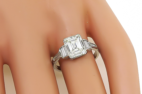 Estate GIA Certified 1.97ct Diamond Engagement Ring