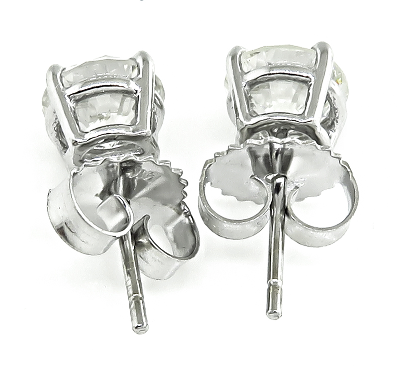 Estate GIA Certified 2.00cttw Diamond Stud Earrings