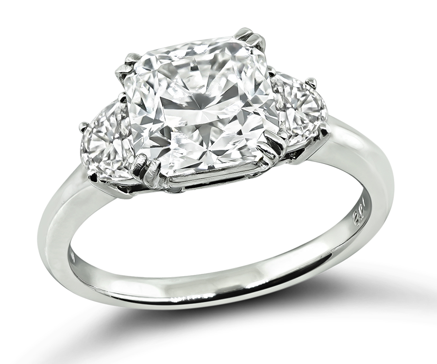 Estate GIA Certified 2.01ct Diamond Engagement Ring