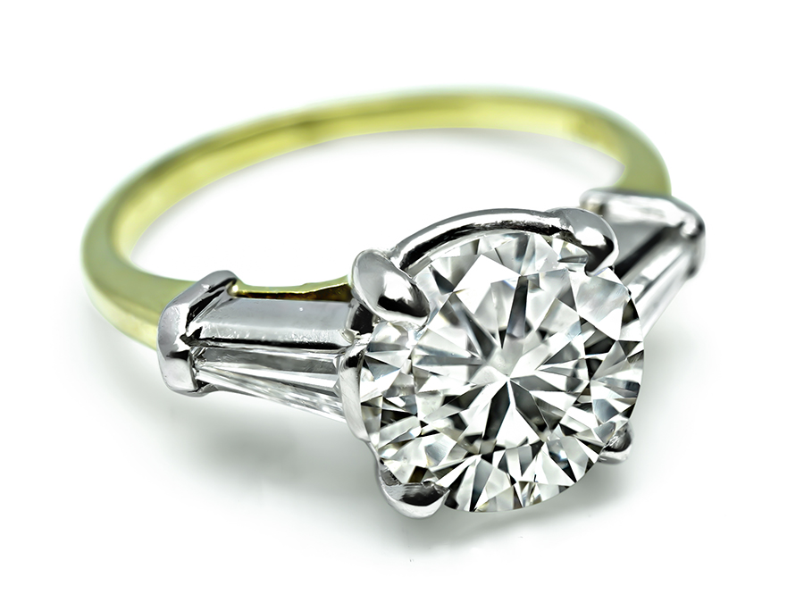 Estate GIA Certified 2.01ct Diamond Engagement Ring