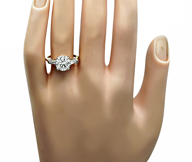 Estate GIA Certified 2.01ct Diamond Engagement Ring