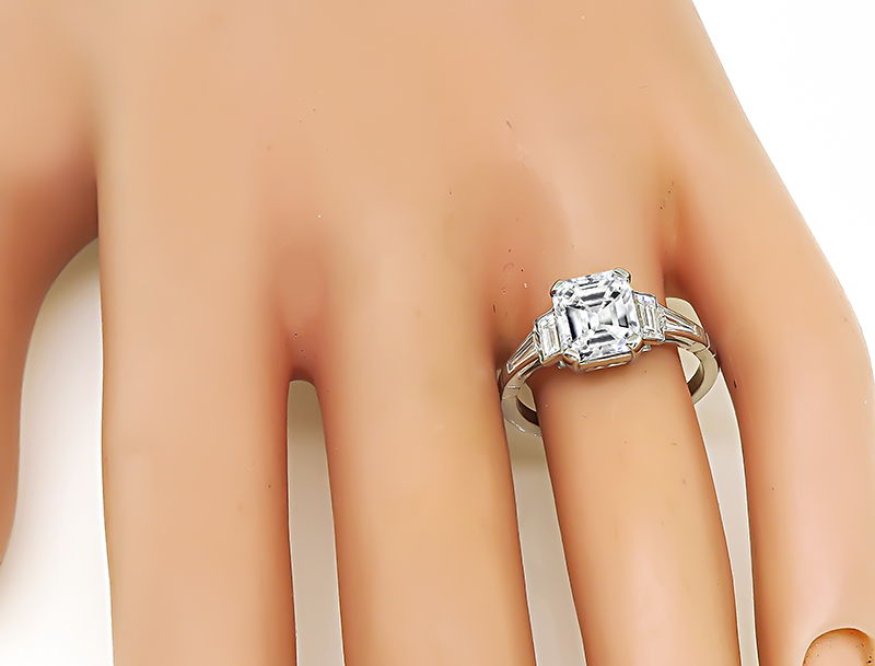 Estate GIA Certified 2.02ct Diamond Engagement Ring