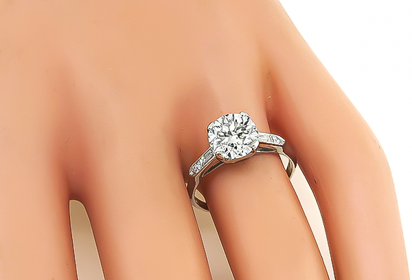 Estate GIA Certified 2.03ct Diamond Engagement Ring
