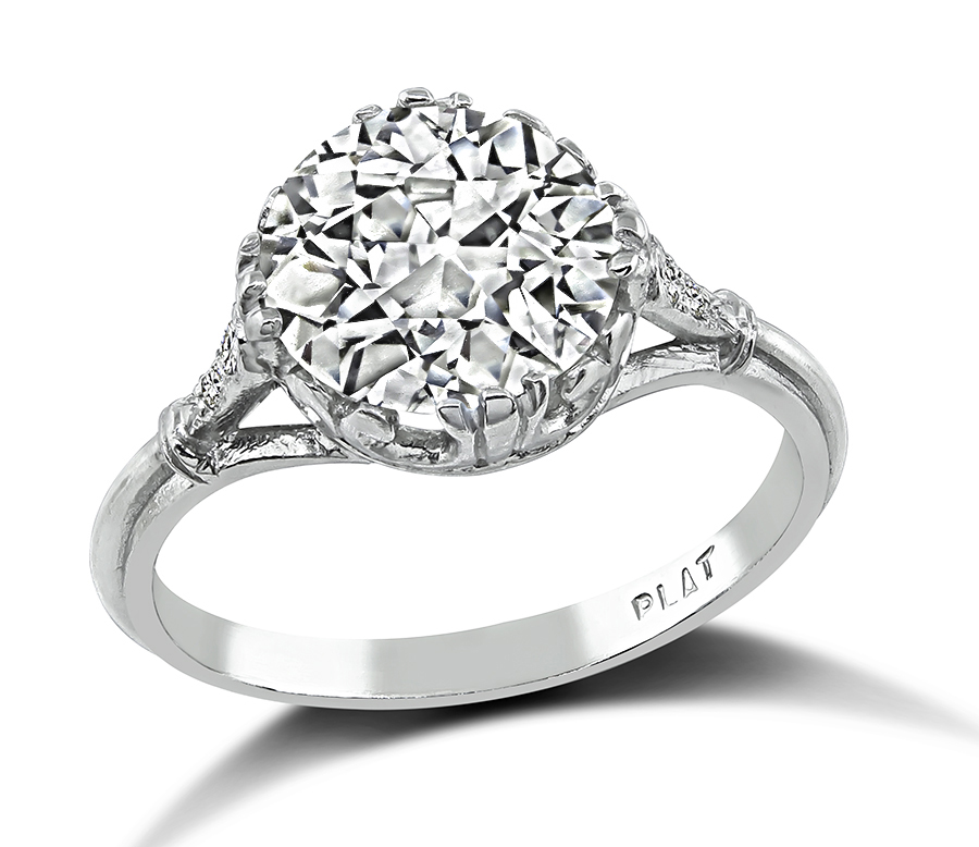 Estate GIA Certified 2.05ct Diamond Engagement Ring