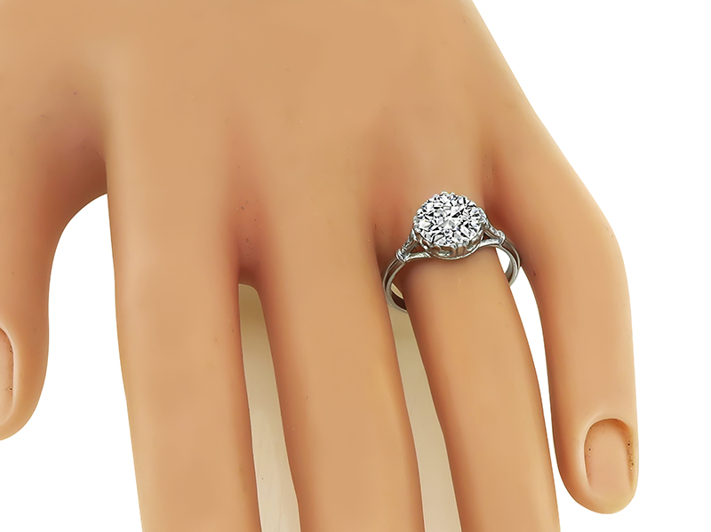 Estate GIA Certified 2.05ct Diamond Engagement Ring