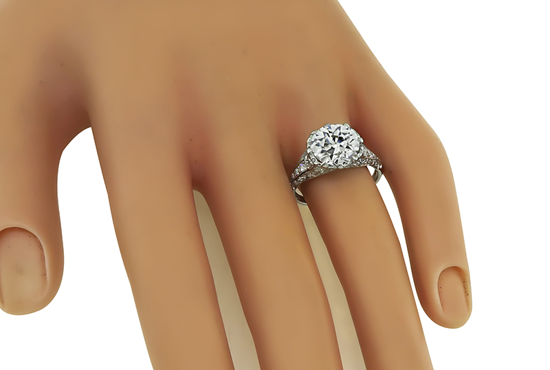 Estate Sophia D. GIA Certified 3.08ct Engagement Ring