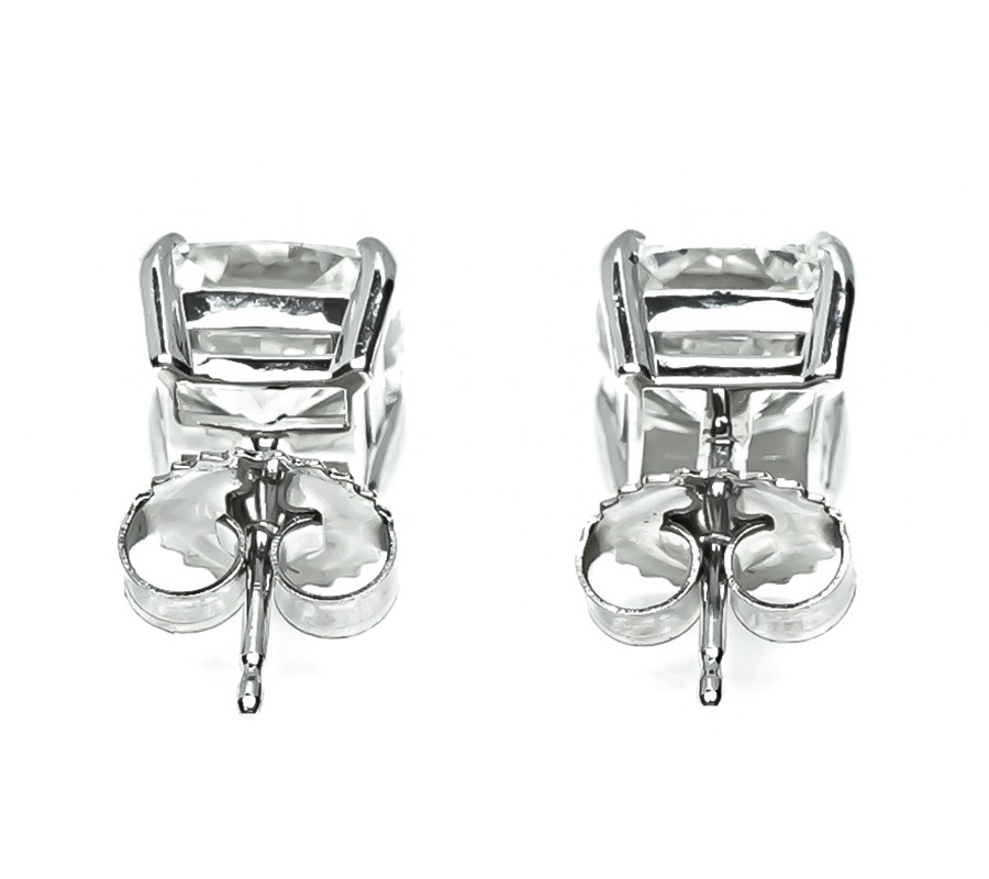 Estate GIA Certified 4.04cttw Diamond Stud Earrings