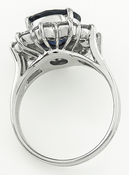 Estate GIA Cert 4.45ct Sapphire 1.70ct Diamond Engagement Ring