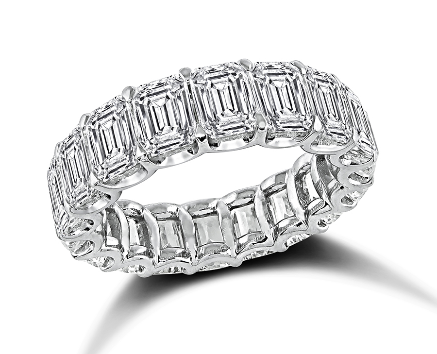 Estate GIA Certified 9.04cttw Diamond Eternity Wedding Band