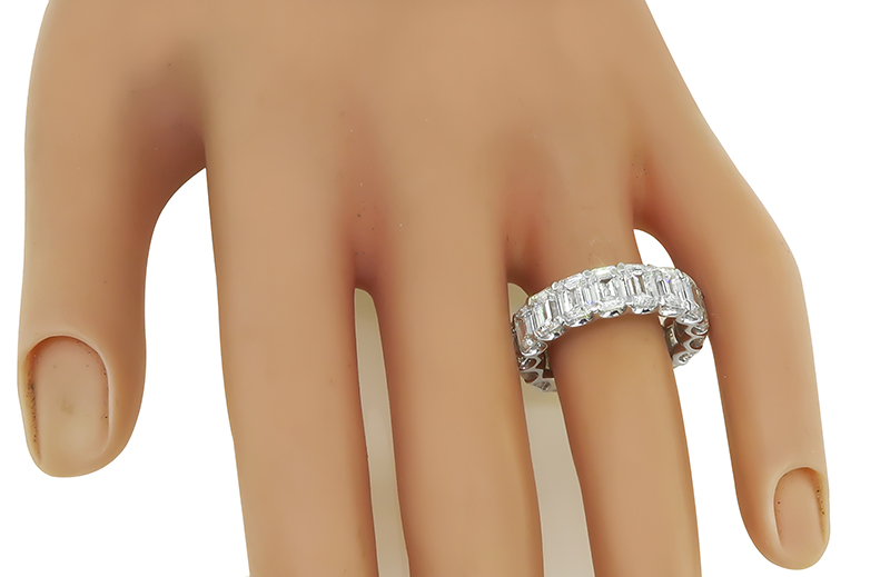 Estate GIA Certified 9.04cttw Diamond Eternity Wedding Band