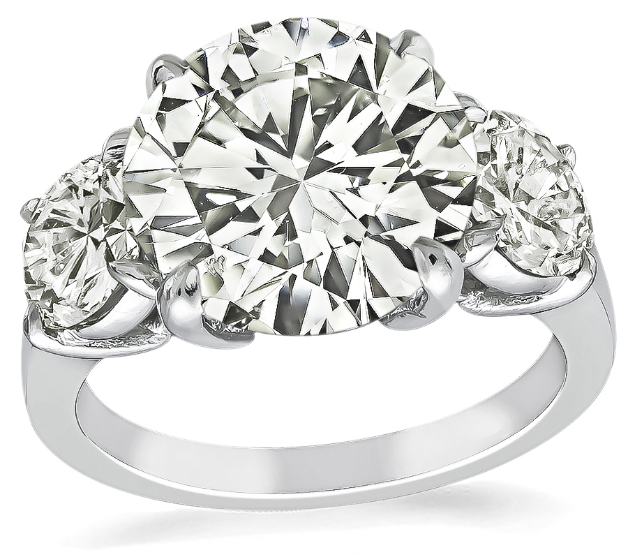 Estate GIA Certified 5.01ct Diamond Engagement Ring