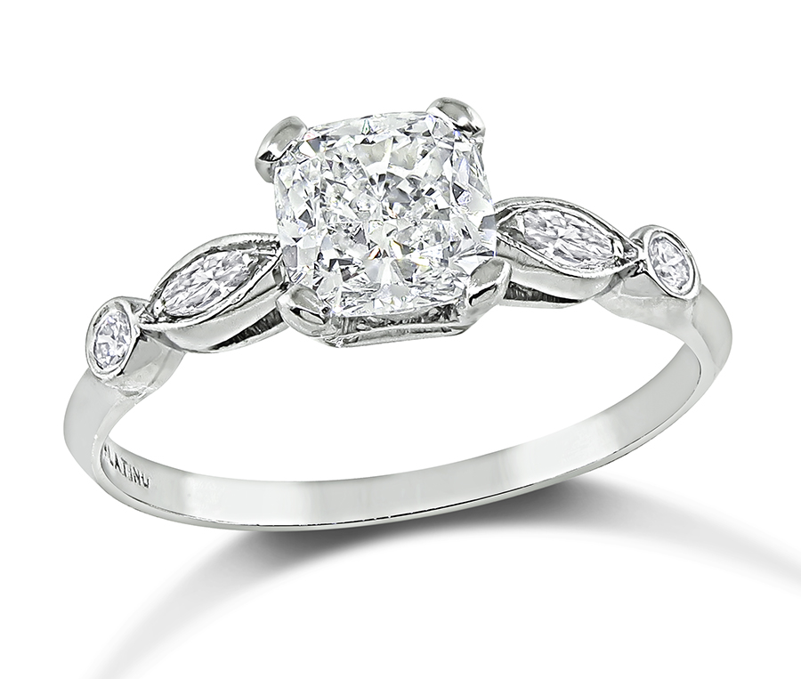 Estate GIA Certified 1.20ct Diamond Engagement Ring