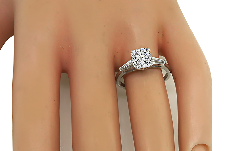 Estate GIA Certified 1.50ct Diamond Engagement Ring