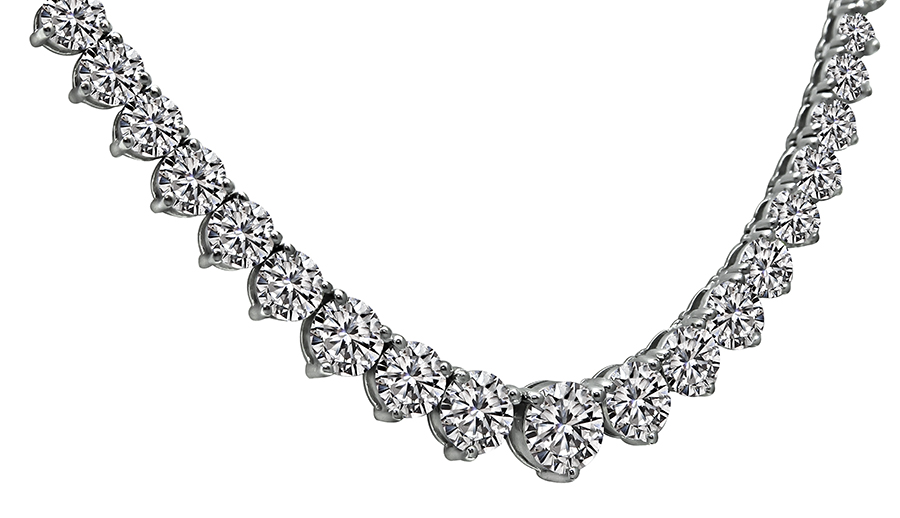 11.35ct Diamond Tennis Necklace