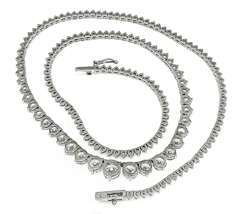 11.35ct Diamond Tennis Necklace