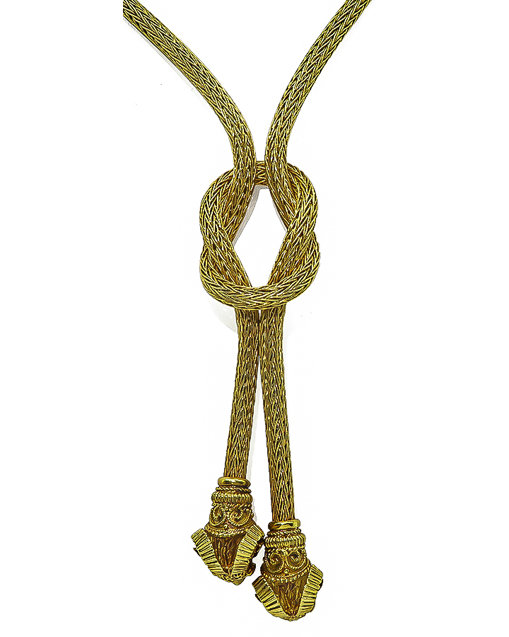 Estate Lalaounis Gold Ram's Head Necklace