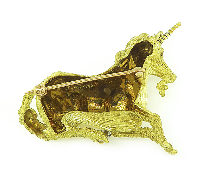 Estate Gold Unicorn Pin