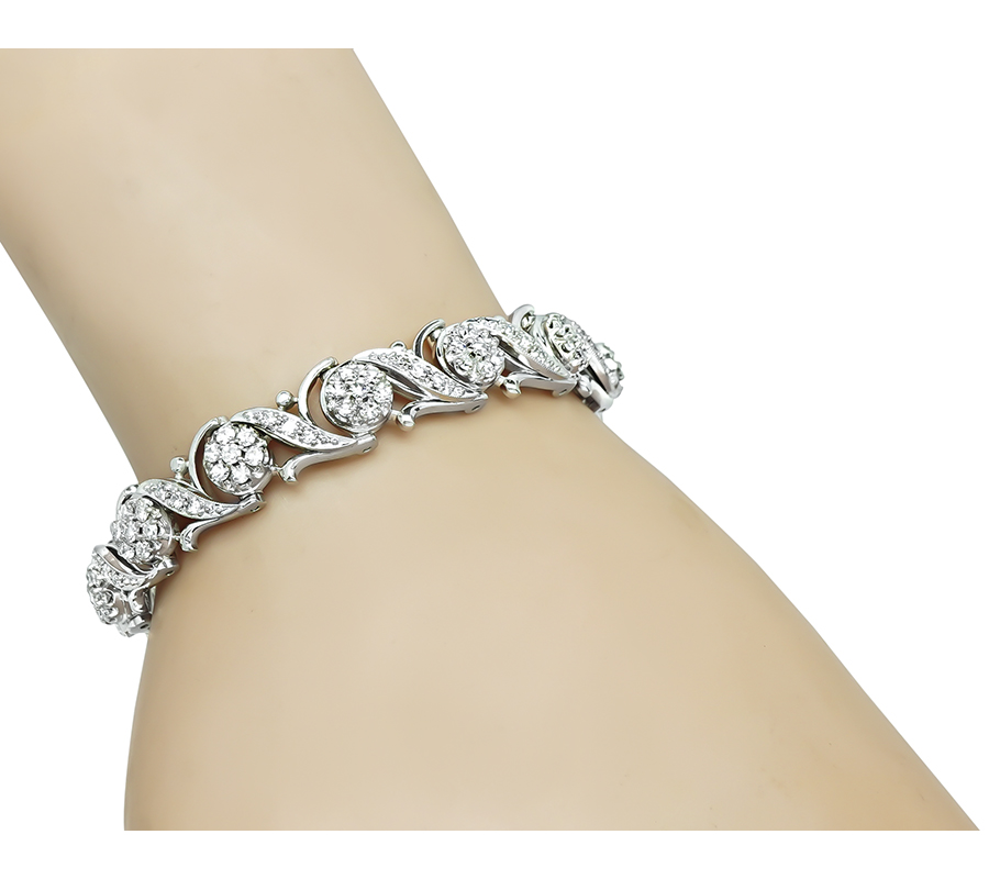 Estate Jabel 5.00ct Diamond Gold Bracelet