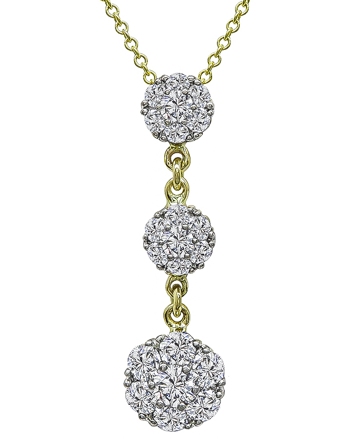 Estate Jabel 2.00ct Diamond Pendant Necklace